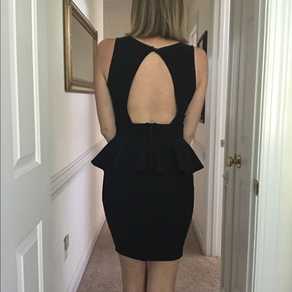 Like New Phanuel Mesh Front Peplum LBD - Picture 2 of 7